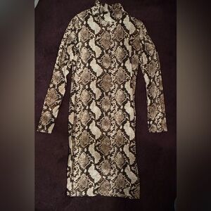 Snake print Bodycon maxi dress by LEITH